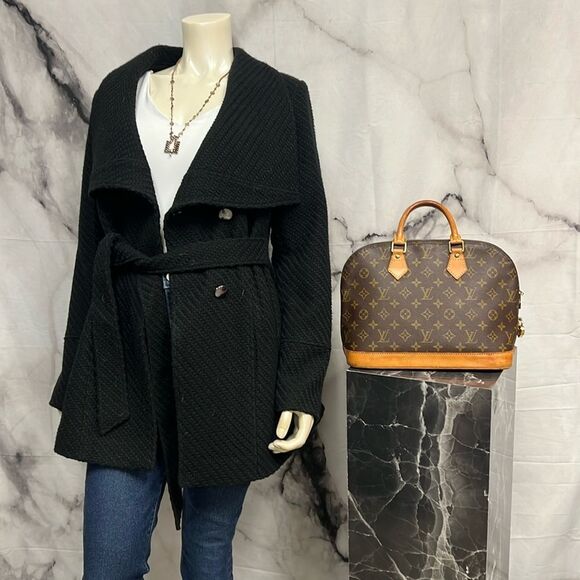 INC international concepts, black, tweed, double breasted jacket - Picture 1 of 6